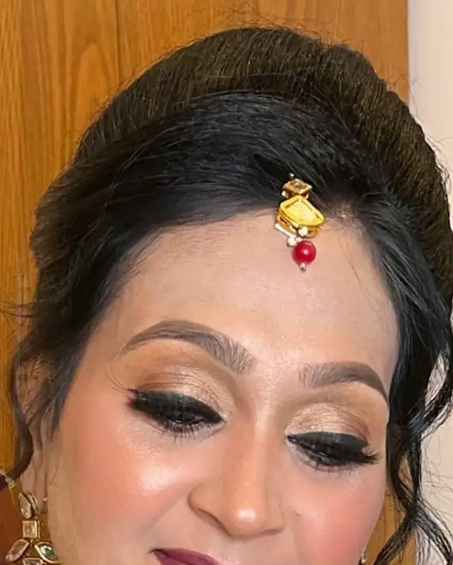 Festive make-up, close-up